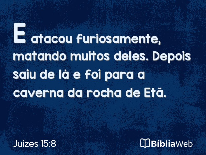 Juízes 15:8 em imagem para compartilhar