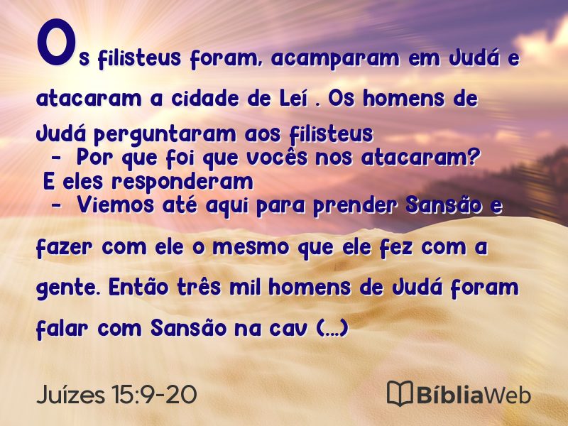 Juízes 15:9-20 em imagem para compartilhar