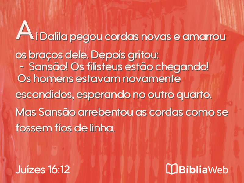 Juízes 16:12 em imagem para compartilhar