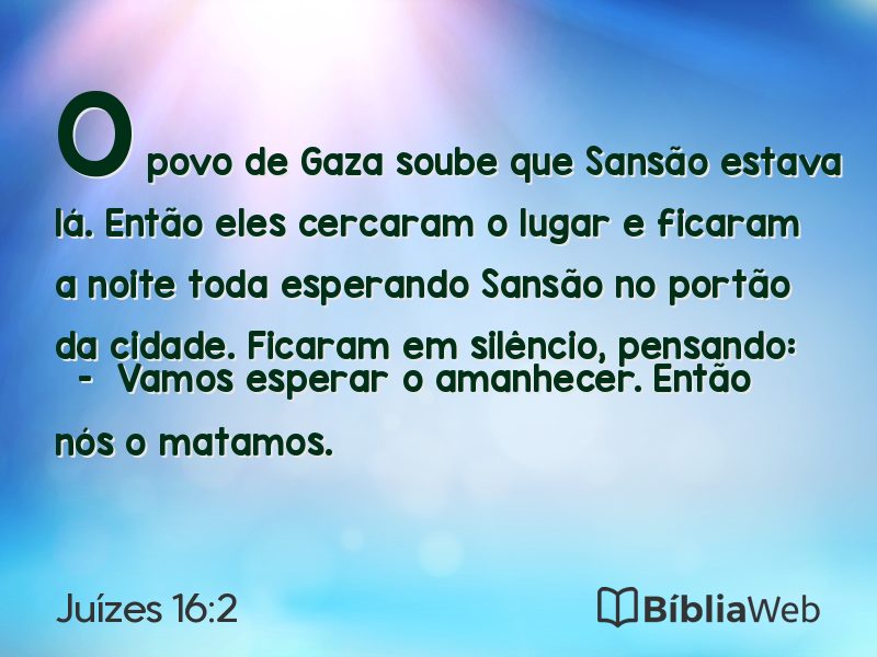 Juízes 16:2 em imagem para compartilhar