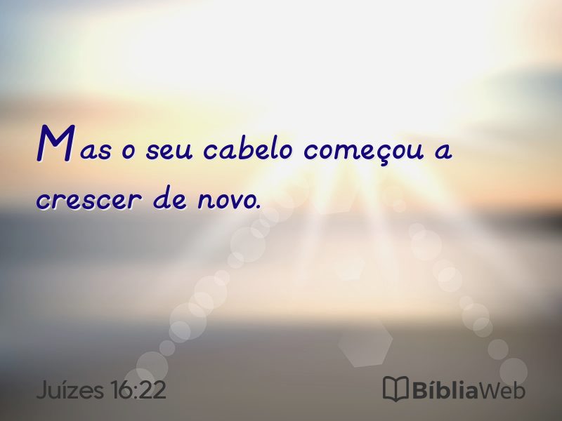 Juízes 16:22 em imagem para compartilhar