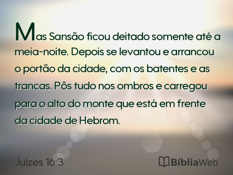 Juízes 16:3 em imagem para compartilhar