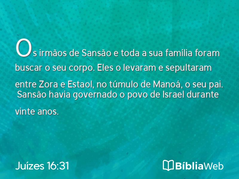 Juízes 16:31 em imagem para compartilhar
