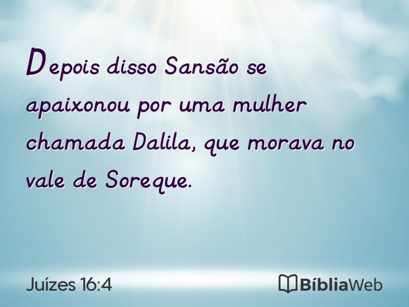 Juízes 16:4 em imagem para compartilhar