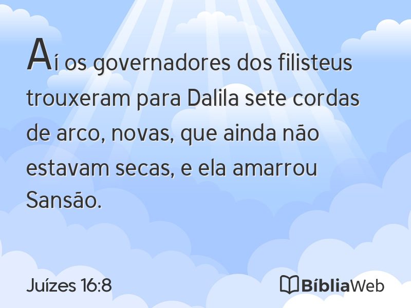 Juízes 16:8 em imagem para compartilhar