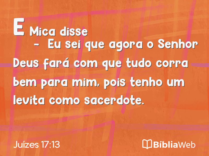 Juízes 17:13 em imagem para compartilhar