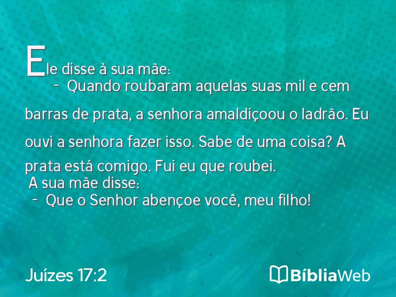 Juízes 17:2 em imagem para compartilhar
