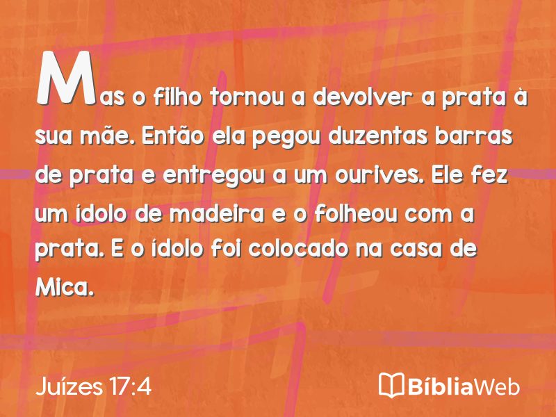 Juízes 17:4 em imagem para compartilhar