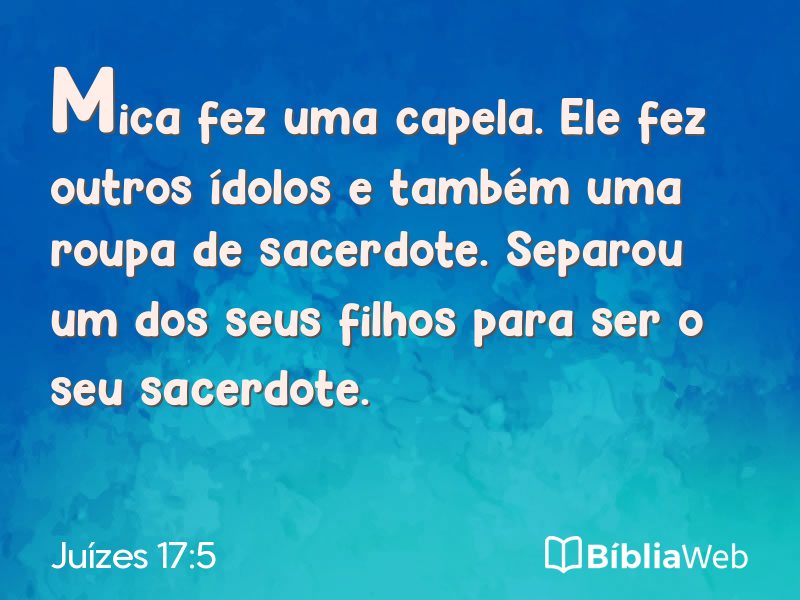 Juízes 17:5 em imagem para compartilhar