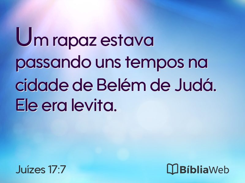 Juízes 17:7 em imagem para compartilhar