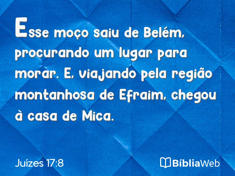 Juízes 17:8 em imagem para compartilhar