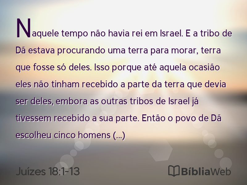 Juízes 18:1-13 em imagem para compartilhar