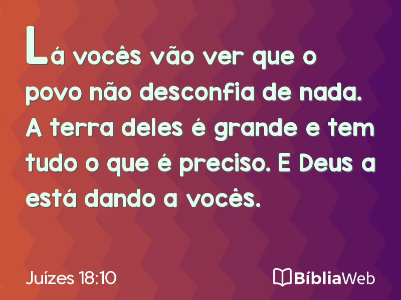 Juízes 18:10 em imagem para compartilhar