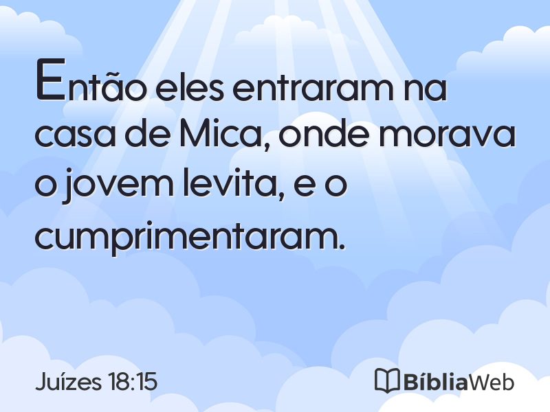 Juízes 18:15 em imagem para compartilhar
