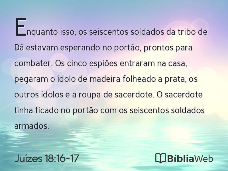 Juízes 18:16-17 em imagem para compartilhar