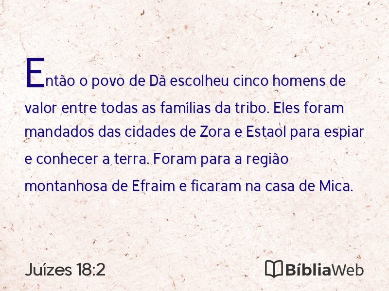 Juízes 18:2 em imagem para compartilhar
