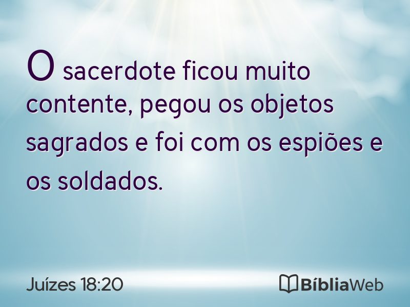 Juízes 18:20 em imagem para compartilhar