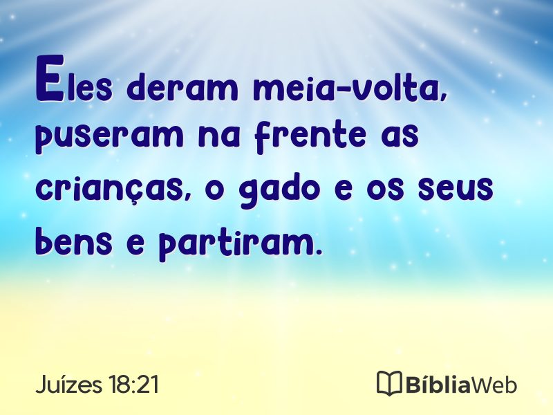 Juízes 18:21 em imagem para compartilhar