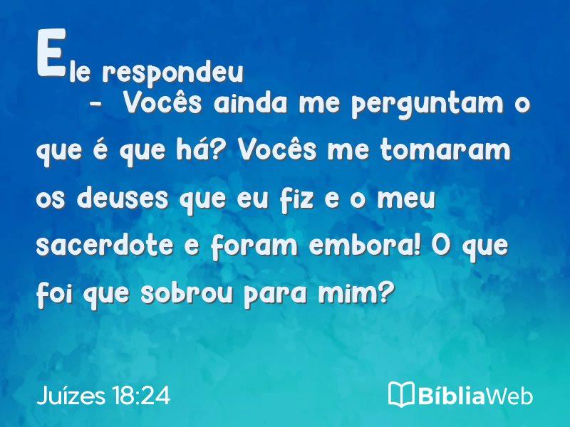Juízes 18:24 em imagem para compartilhar