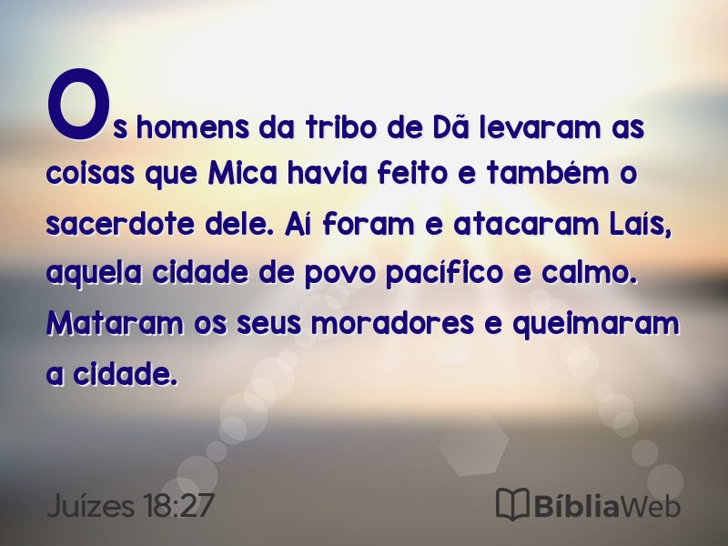 Juízes 18:27 em imagem para compartilhar