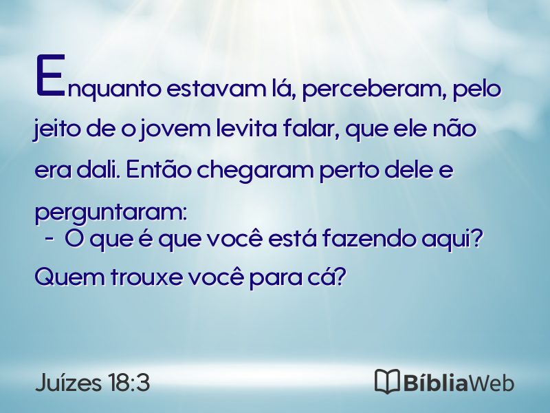 Juízes 18:3 em imagem para compartilhar