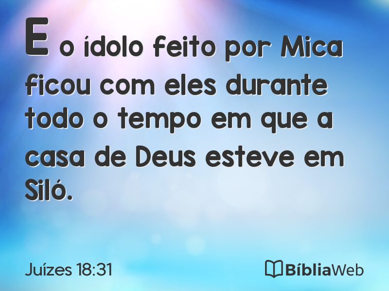 Juízes 18:31 em imagem para compartilhar