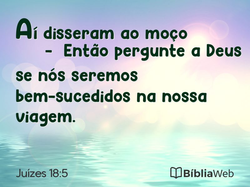 Juízes 18:5 em imagem para compartilhar