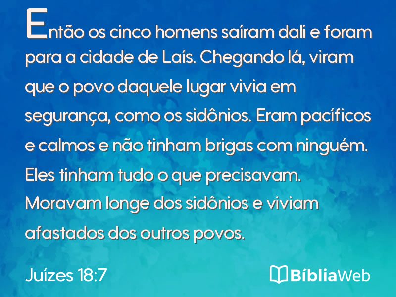 Juízes 18:7 em imagem para compartilhar