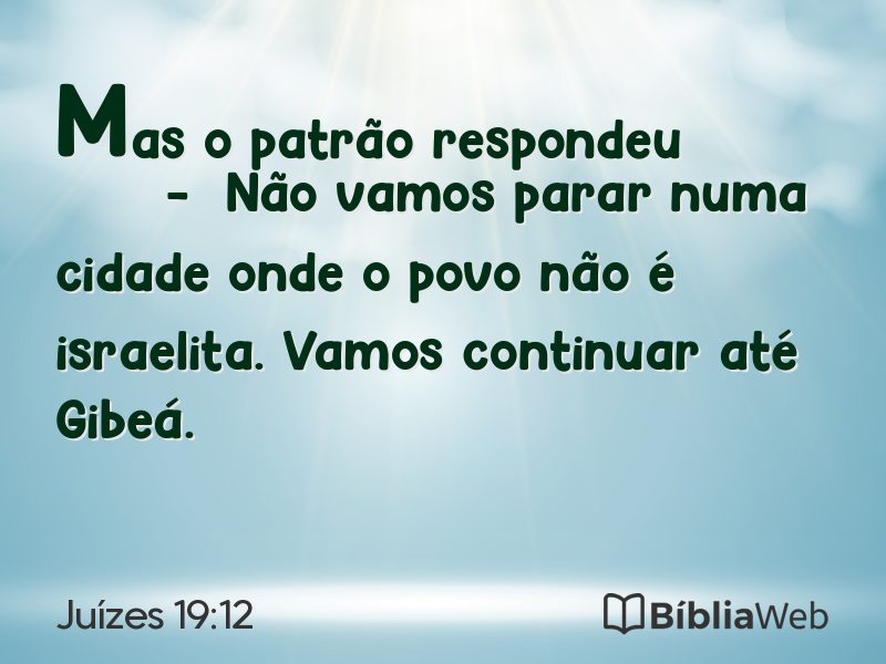 Juízes 19:12 em imagem para compartilhar