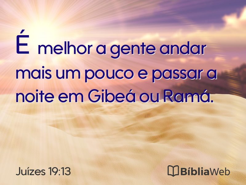 Juízes 19:13 em imagem para compartilhar
