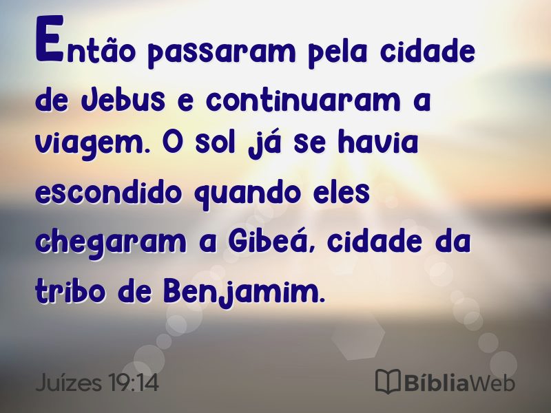 Juízes 19:14 em imagem para compartilhar