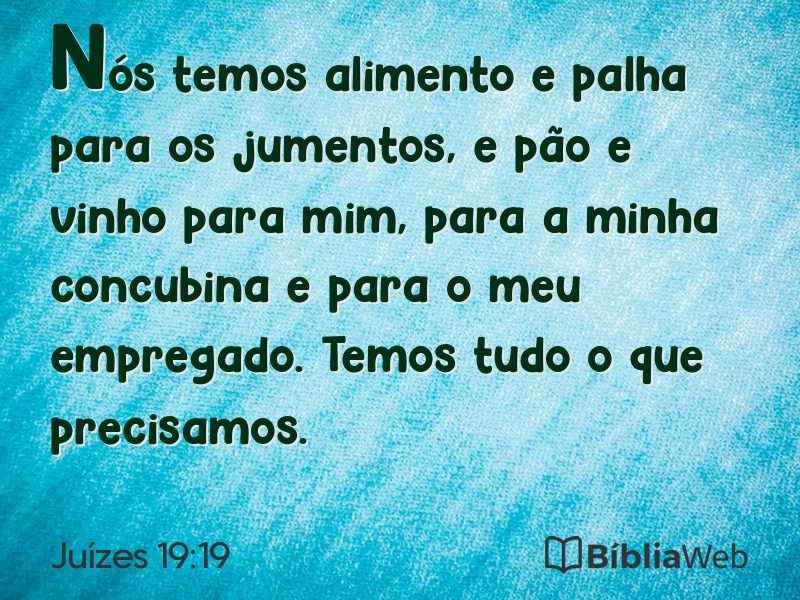 Juízes 19:19 em imagem para compartilhar