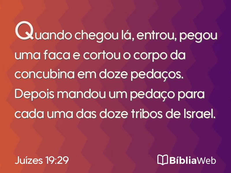 Juízes 19:29 em imagem para compartilhar