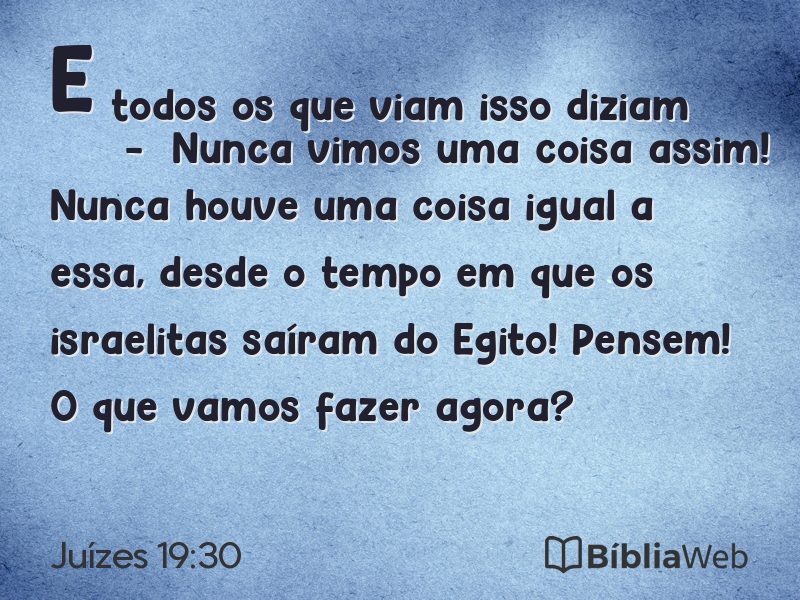Juízes 19:30 em imagem para compartilhar