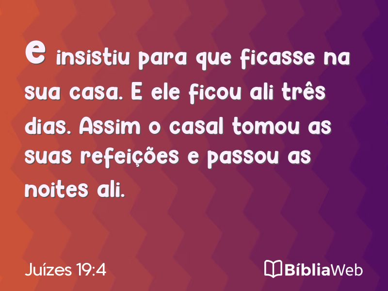 Juízes 19:4 em imagem para compartilhar