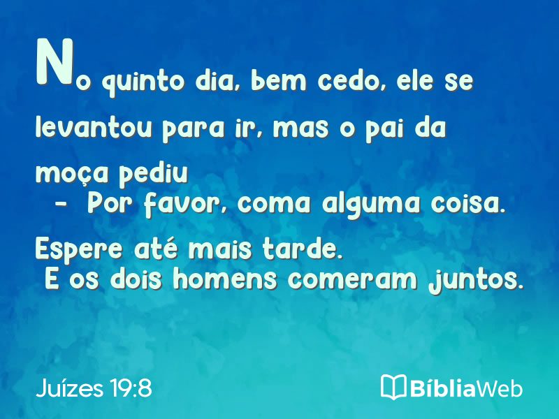 Juízes 19:8 em imagem para compartilhar