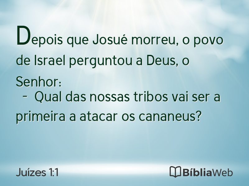 Juízes 1:1 em imagem para compartilhar