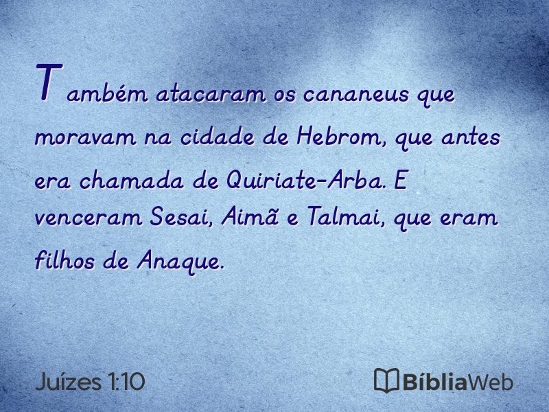 Juízes 1:10 em imagem para compartilhar