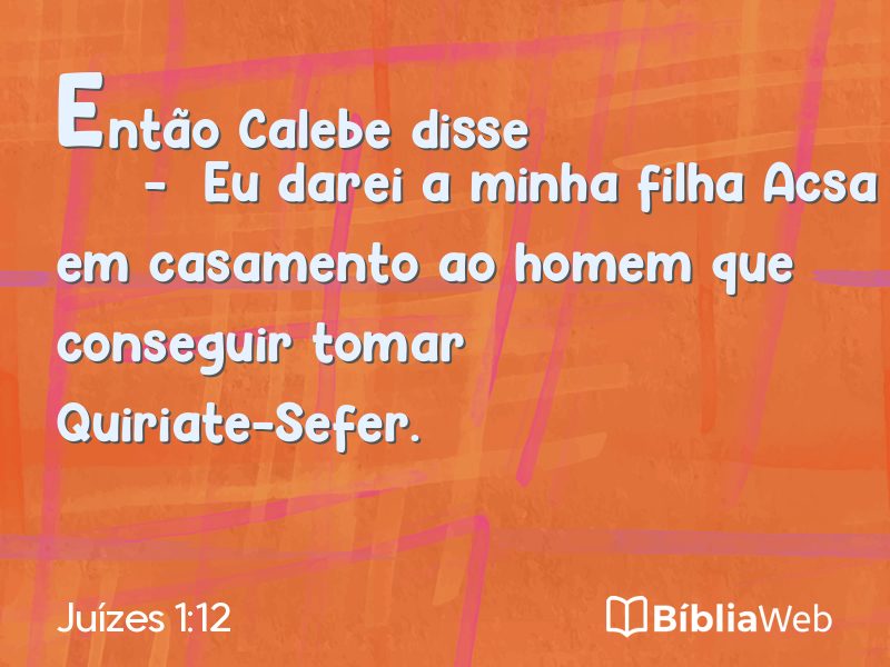Juízes 1:12 em imagem para compartilhar