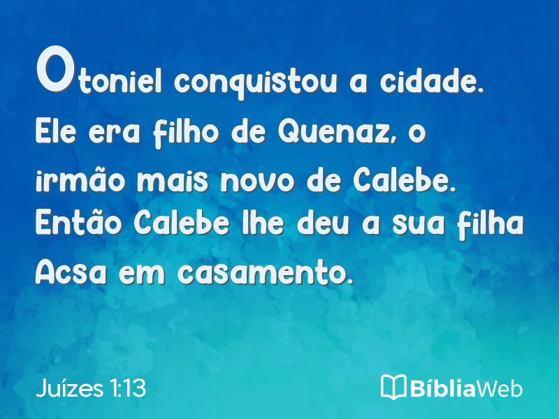 Juízes 1:13 em imagem para compartilhar
