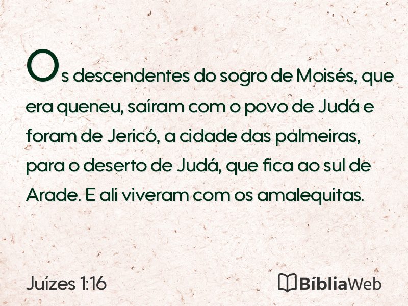 Juízes 1:16 em imagem para compartilhar