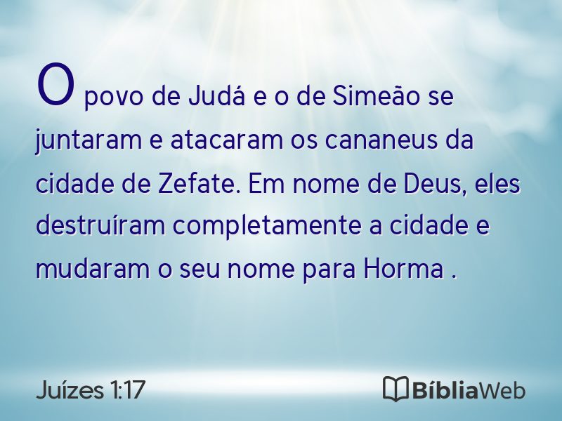 Juízes 1:17 em imagem para compartilhar