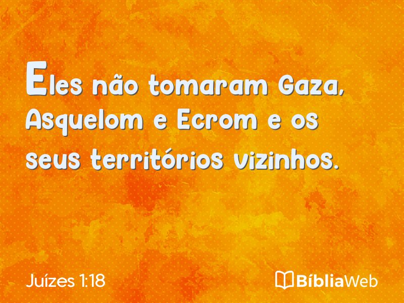 Juízes 1:18 em imagem para compartilhar