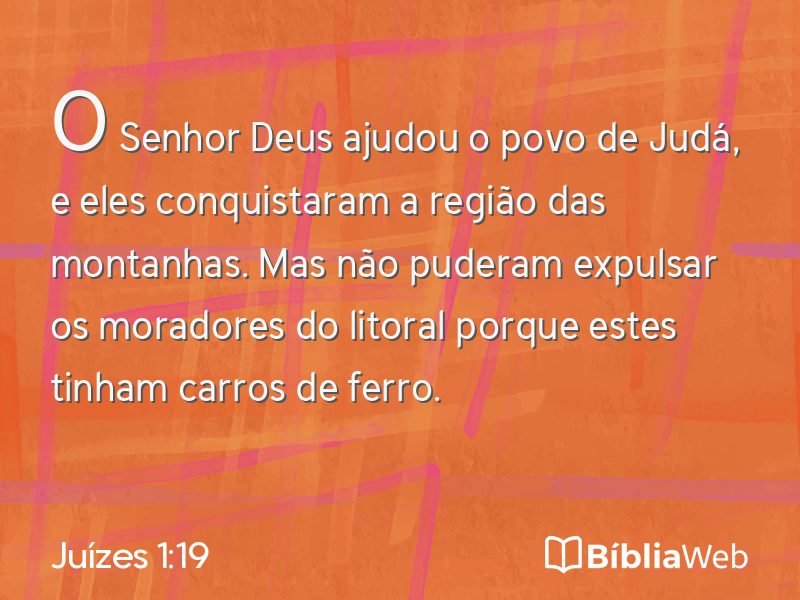 Juízes 1:19 em imagem para compartilhar