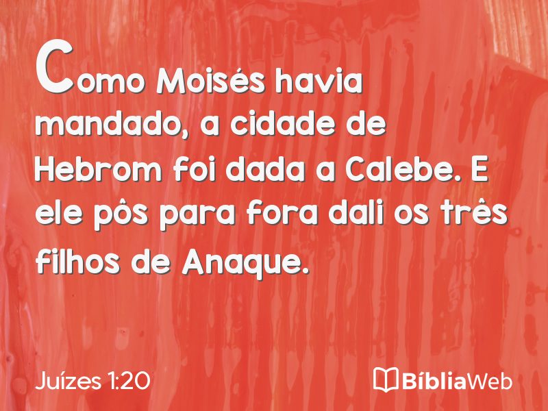 Juízes 1:20 em imagem para compartilhar