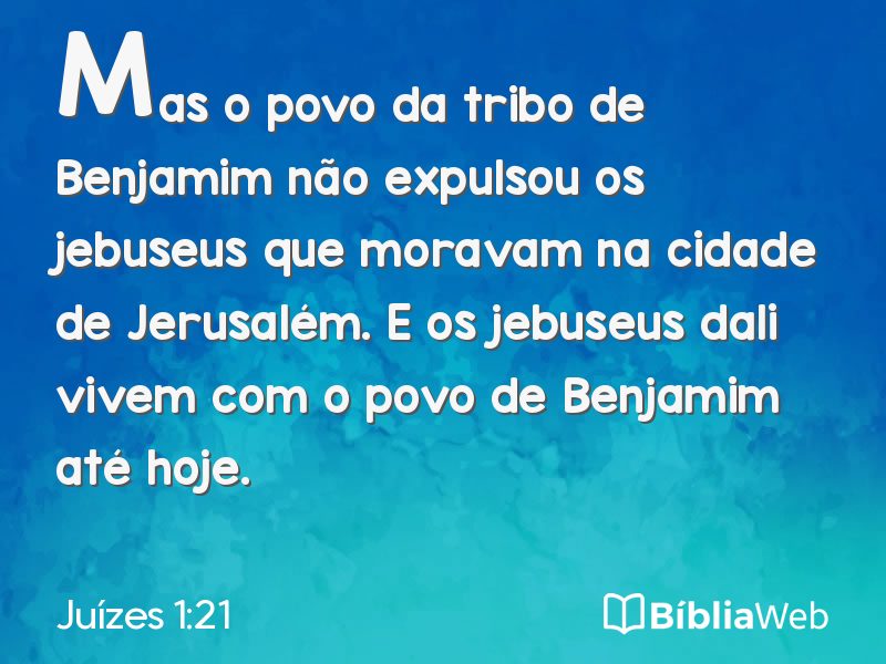 Juízes 1:21 em imagem para compartilhar