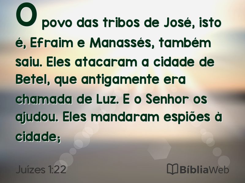 Juízes 1:22 em imagem para compartilhar