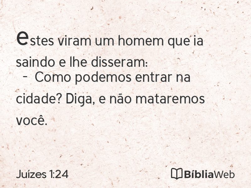 Juízes 1:24 em imagem para compartilhar