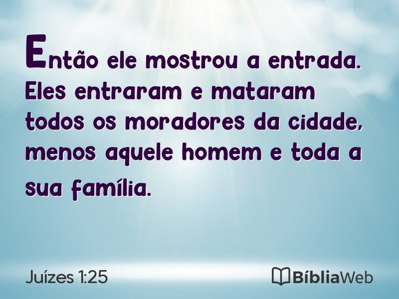 Juízes 1:25 em imagem para compartilhar