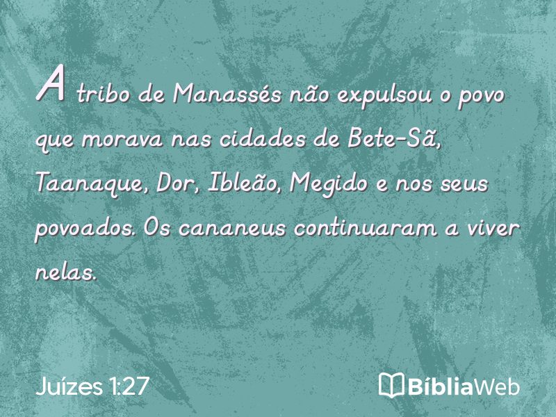Juízes 1:27 em imagem para compartilhar